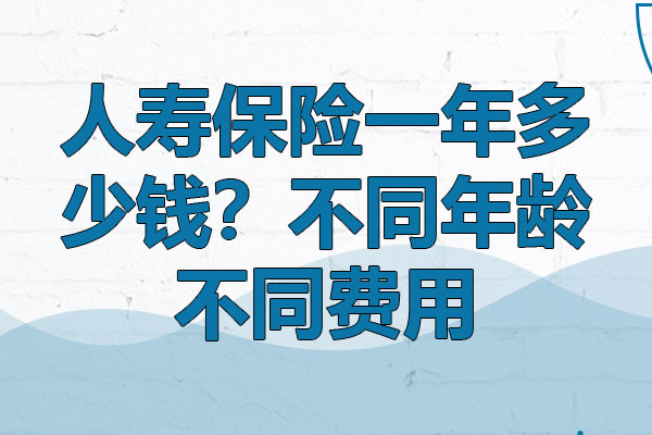 人寿保险一年多少钱？不同年龄不同费用