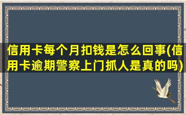 信用卡每个月扣钱是怎么回事(信用卡逾期警察上门抓人是真的吗)