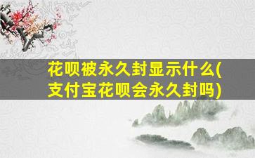 花呗被永久封显示什么(支付宝花呗会永久封吗)