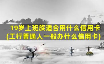 19岁上班族适合用什么信用卡(工行普通人一般办什么信用卡)