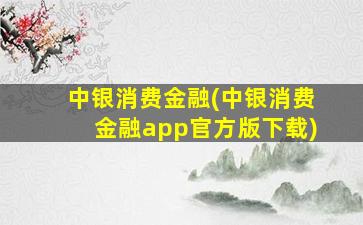 中银消费金融(中银消费金融app官方版下载)