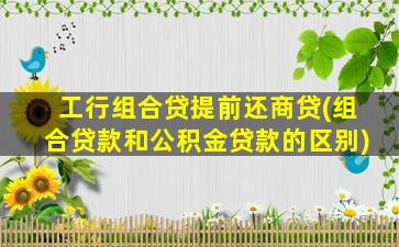 工行组合贷提前还商贷(组合贷款和公积金贷款的区别)