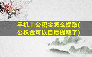 手机上公积金怎么提取(公积金可以自愿提取了)